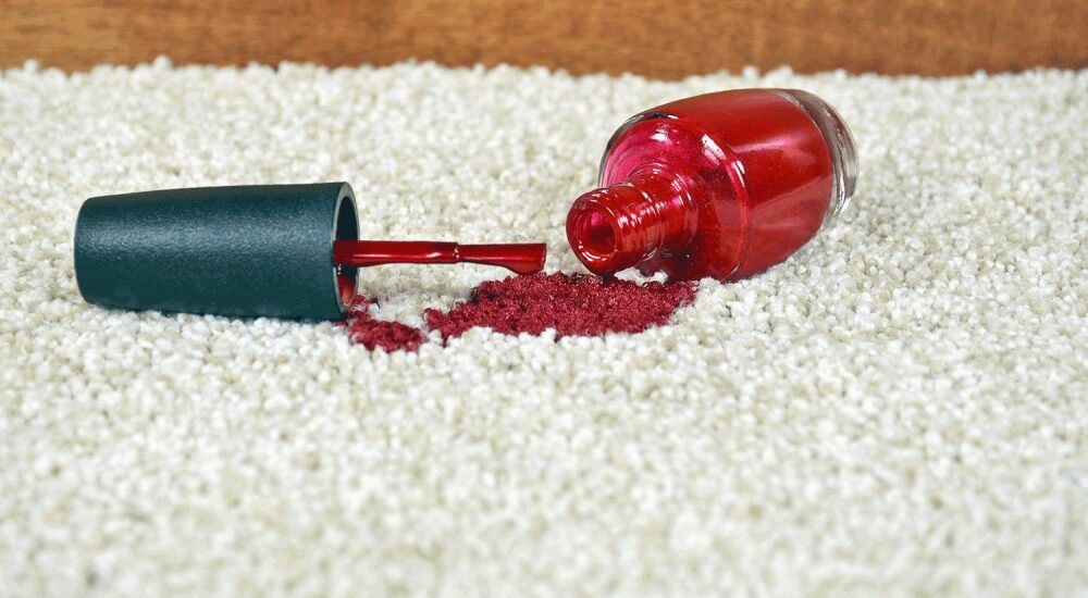 nail polish stain in carpet